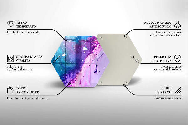 Glas Herdabdeckplatte Abstraktionstinten