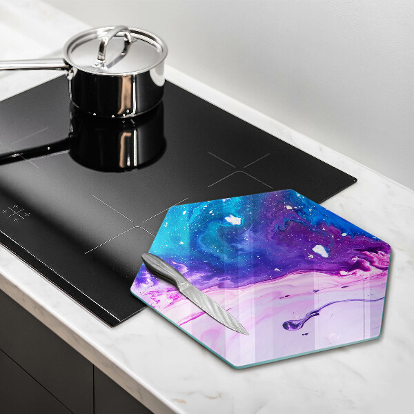 Glas Herdabdeckplatte Abstraktionstinten