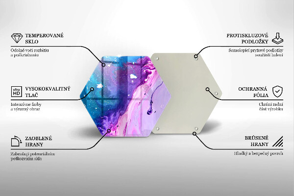 Glas Herdabdeckplatte Abstraktionstinten