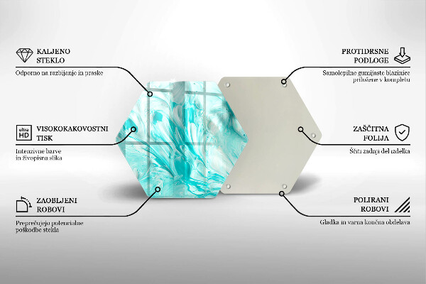 Glas Herdabdeckplatte Abstraktionsfarben