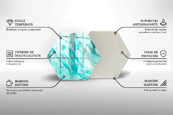 Glas Herdabdeckplatte Abstraktionsfarben