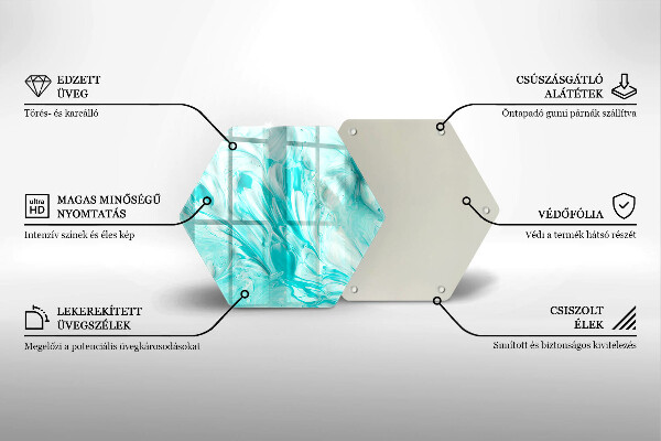 Glas Herdabdeckplatte Abstraktionsfarben