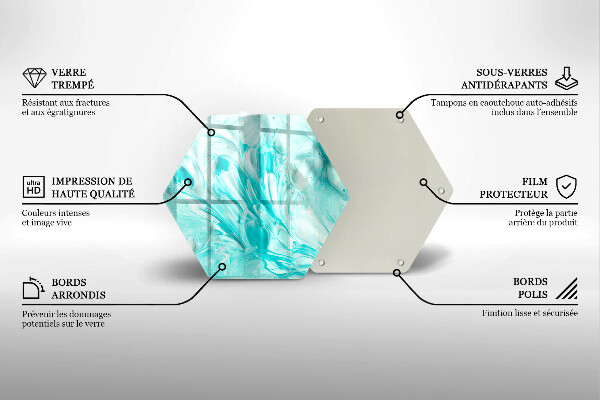 Glas Herdabdeckplatte Abstraktionsfarben