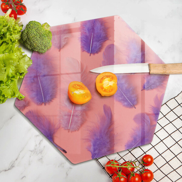 Glas Herdabdeckplatte Flauschige Federn