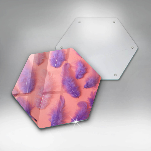 Glas Herdabdeckplatte Flauschige Federn