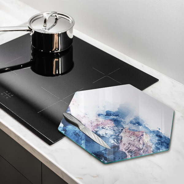 Glas Herdabdeckplatte Abstrakt bemalte Berge