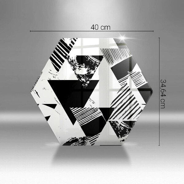 Glas Herdabdeckplatte Geometrische Dreiecke