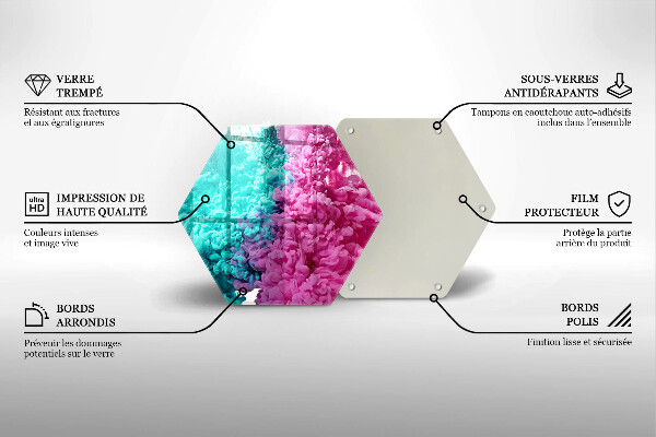 Glas Herdabdeckplatte Türkisrosa Rauch