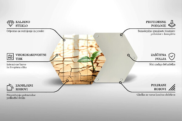 Glas Herdabdeckplatte Eine einsame Pflanze