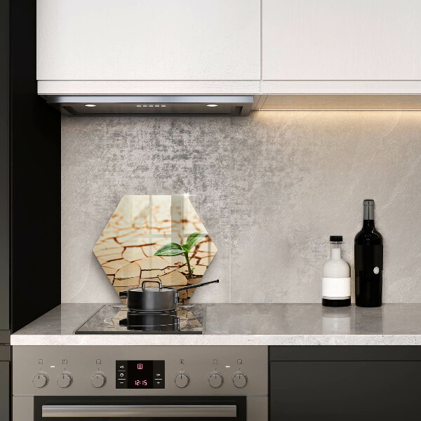 Glas Herdabdeckplatte Eine einsame Pflanze