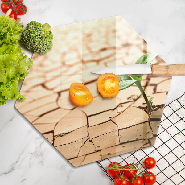 Glas Herdabdeckplatte Eine einsame Pflanze