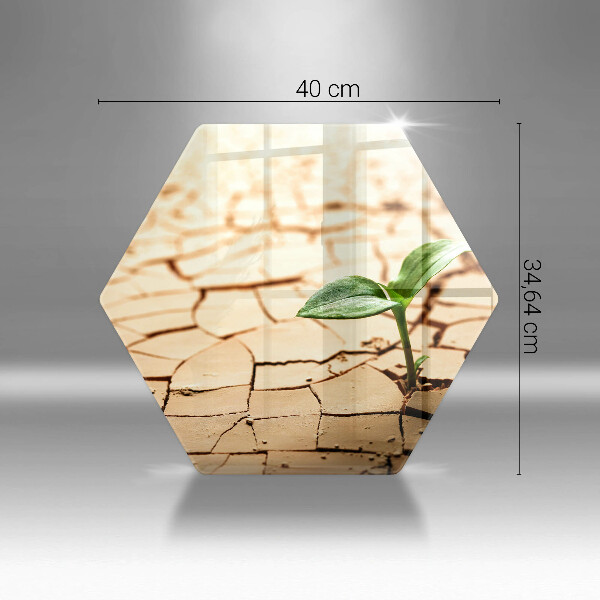 Glas Herdabdeckplatte Eine einsame Pflanze