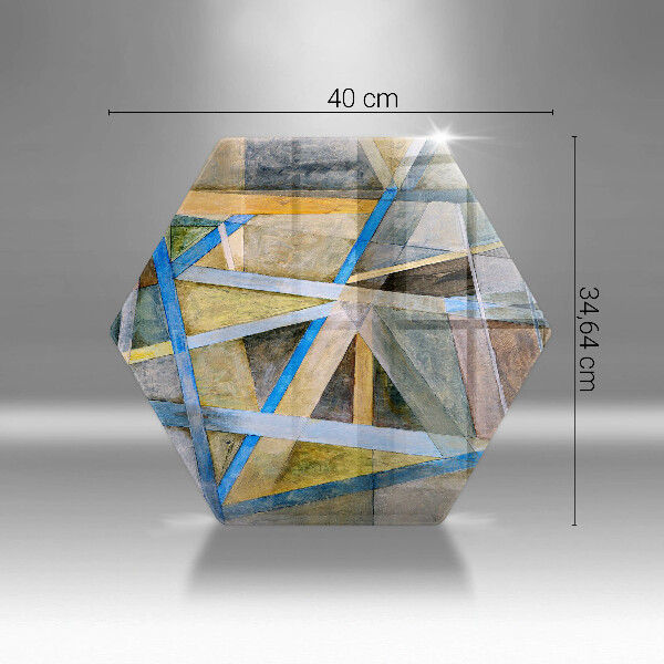 Glas Herdabdeckplatte Gemalte Linienabstraktion