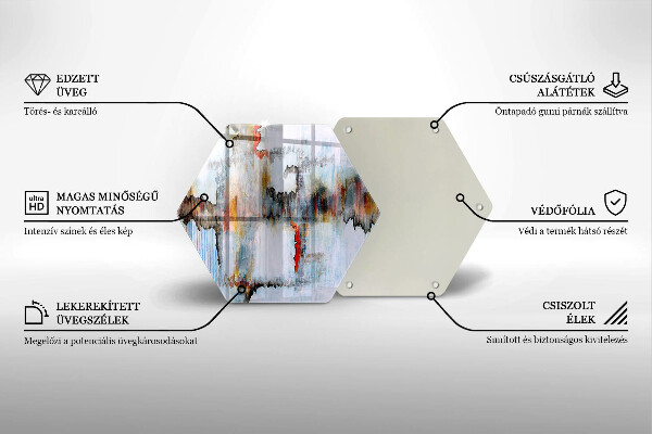 Glas Herdabdeckplatte Abstraktionsfarben