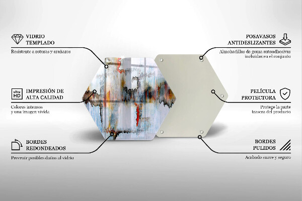Glas Herdabdeckplatte Abstraktionsfarben