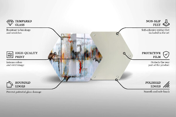 Glas Herdabdeckplatte Abstraktionsfarben