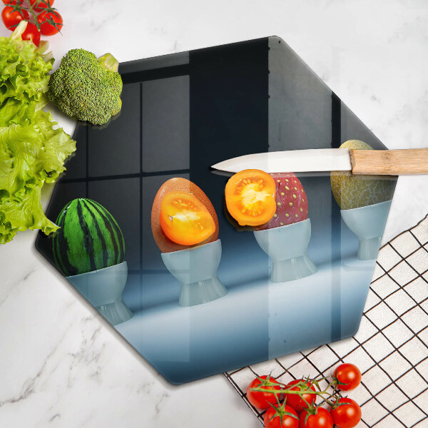 Glas Herdabdeckplatte Abstrakte Fruchteier