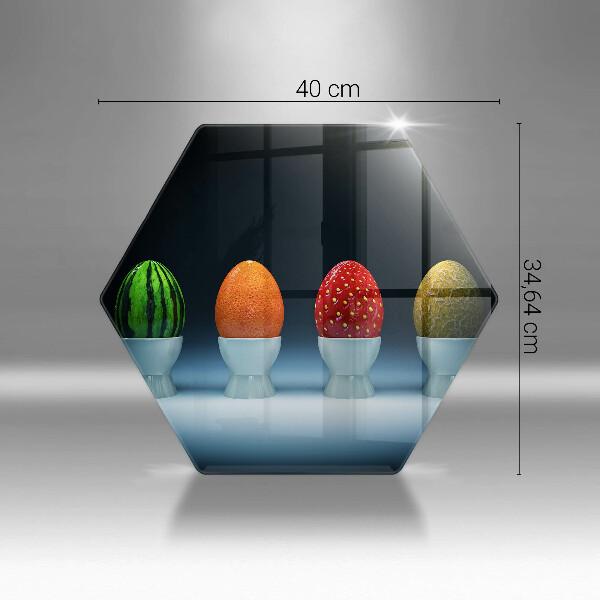 Glas Herdabdeckplatte Abstrakte Fruchteier