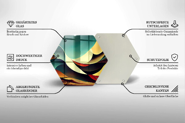 Glas Herdabdeckplatte Formabstraktion