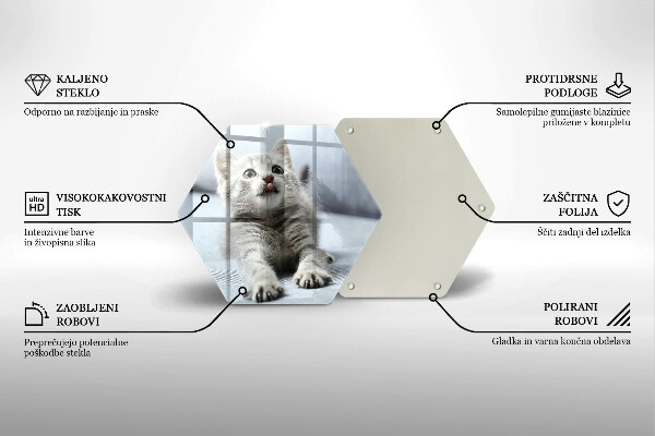 Glas Herdabdeckplatte Kleines süßes Kätzchen