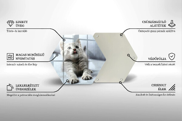 Glas Herdabdeckplatte Kleines süßes Kätzchen