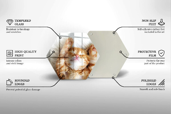 Glas Herdabdeckplatte Kleines süßes Kätzchen
