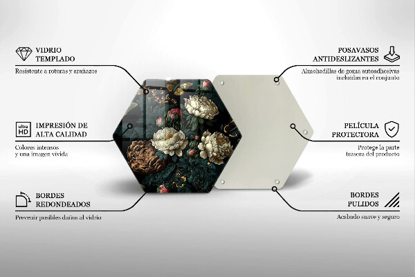 Glas Herdabdeckplatte Vintage Pfingstrosenblüten