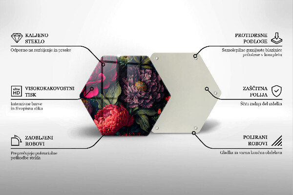 Glas Herdabdeckplatte Schöne Blumen