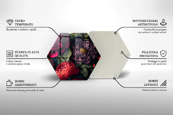 Glas Herdabdeckplatte Schöne Blumen