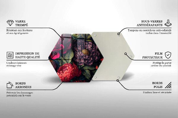 Glas Herdabdeckplatte Schöne Blumen