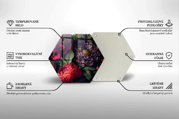 Glas Herdabdeckplatte Schöne Blumen