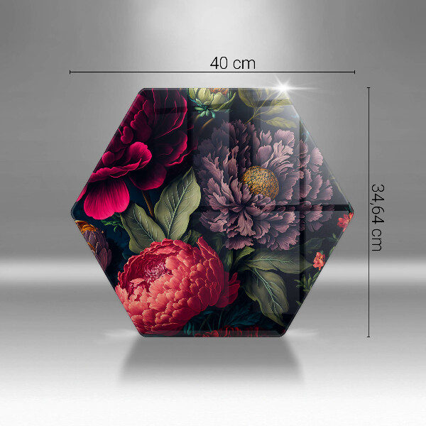 Glas Herdabdeckplatte Schöne Blumen