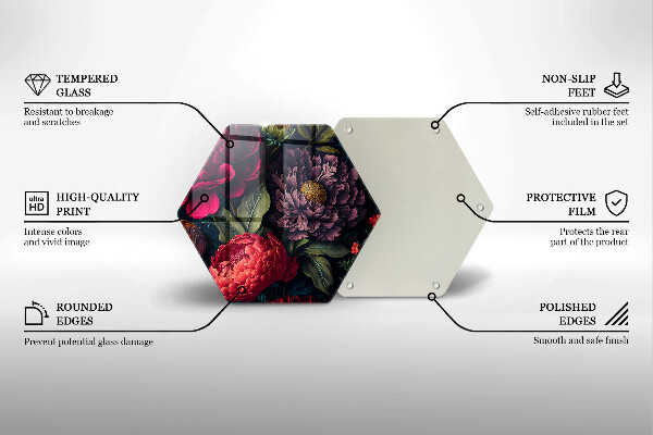 Glas Herdabdeckplatte Schöne Blumen