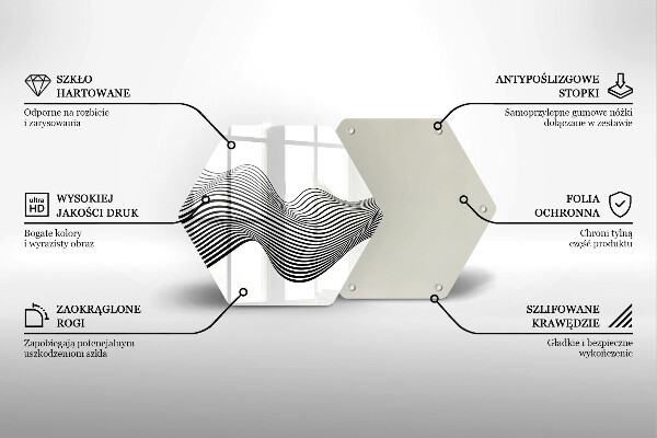 Glas Herdabdeckplatte Lineare Abstraktion