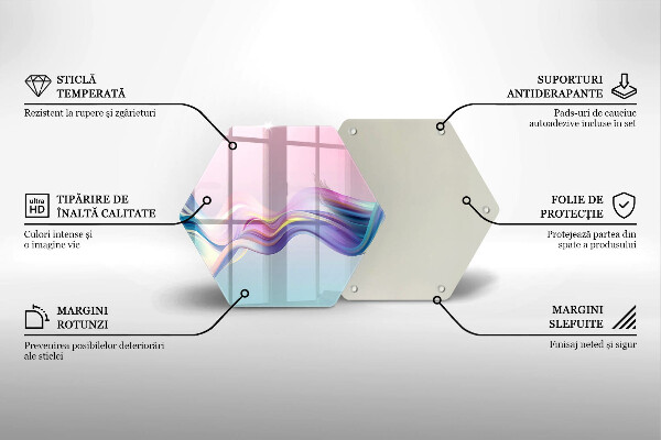 Glas Herdabdeckplatte Pastellabstraktion