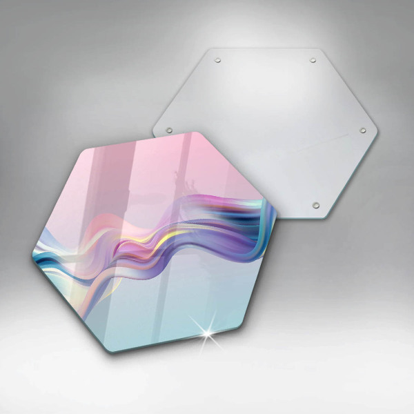 Glas Herdabdeckplatte Pastellabstraktion