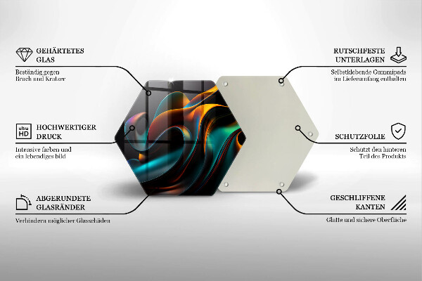 Glas Herdabdeckplatte Bunte Abstraktion