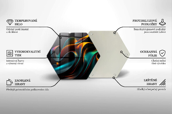 Glas Herdabdeckplatte Bunte Abstraktion