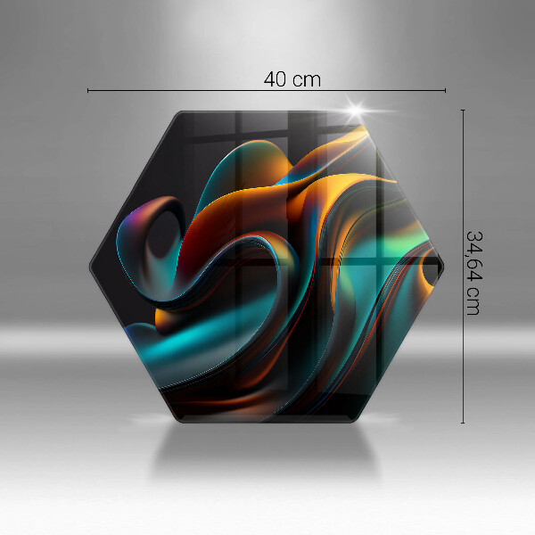 Glas Herdabdeckplatte Bunte Abstraktion