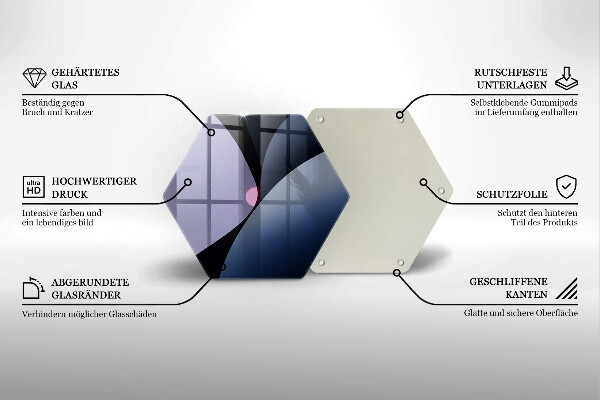 Glas Herdabdeckplatte Abstrakte Formen