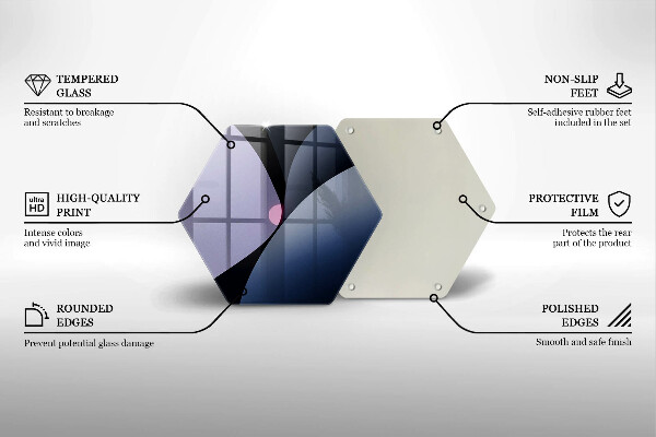 Glas Herdabdeckplatte Abstrakte Formen