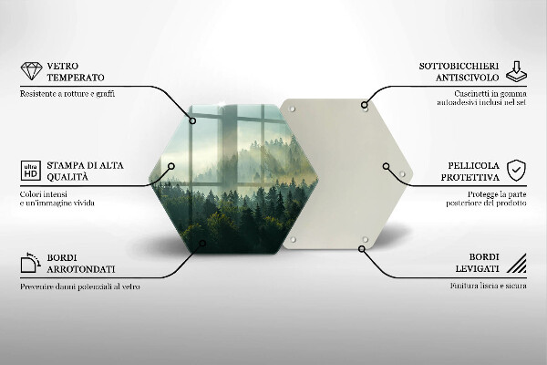 Glas Herdabdeckplatte Landschaftsansicht des Waldes