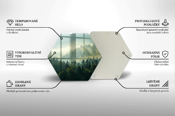 Glas Herdabdeckplatte Landschaftsansicht des Waldes