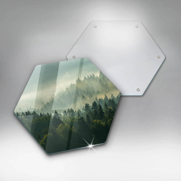 Glas Herdabdeckplatte Landschaftsansicht des Waldes