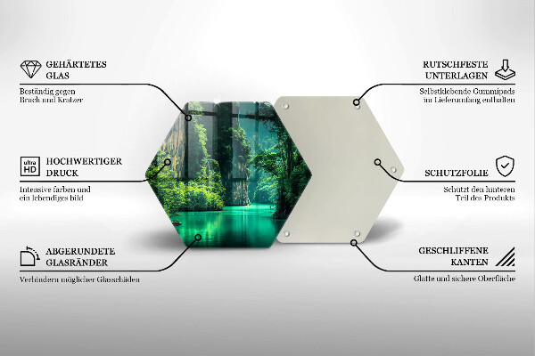 Glas Herdabdeckplatte Lagunenlandschaft