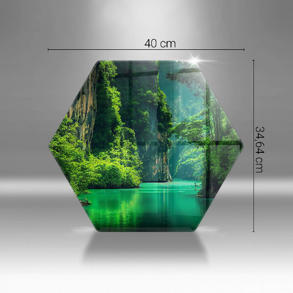 Glas Herdabdeckplatte Lagunenlandschaft