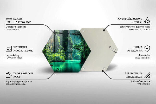 Glas Herdabdeckplatte Lagunenlandschaft