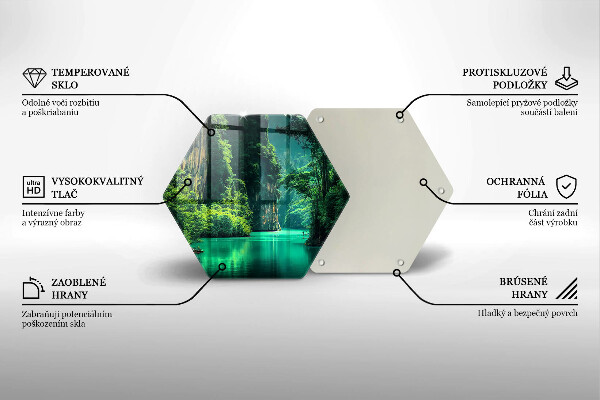 Glas Herdabdeckplatte Lagunenlandschaft