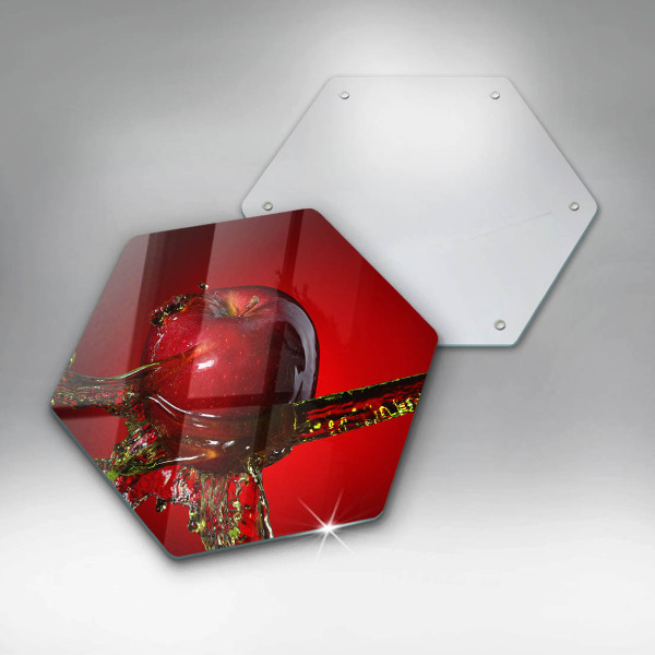 Glas Herdabdeckplatte Apfelfrucht im Wasser