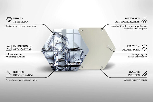 Glas Herdabdeckplatte Eiswürfel